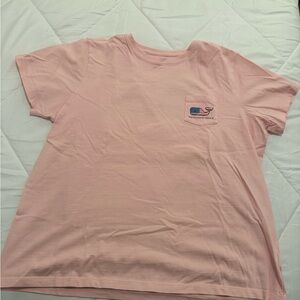 Vineyard Vines Light Peach Tee with Logo
